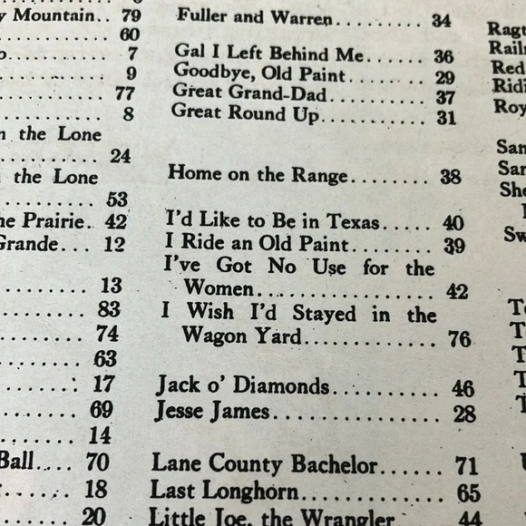 THE  COWBOY SINGS COPYRIGHT 1932 SONGS OF THE RANCH AND RANGE WESTERN FRONTIER - Picture 12 of 17